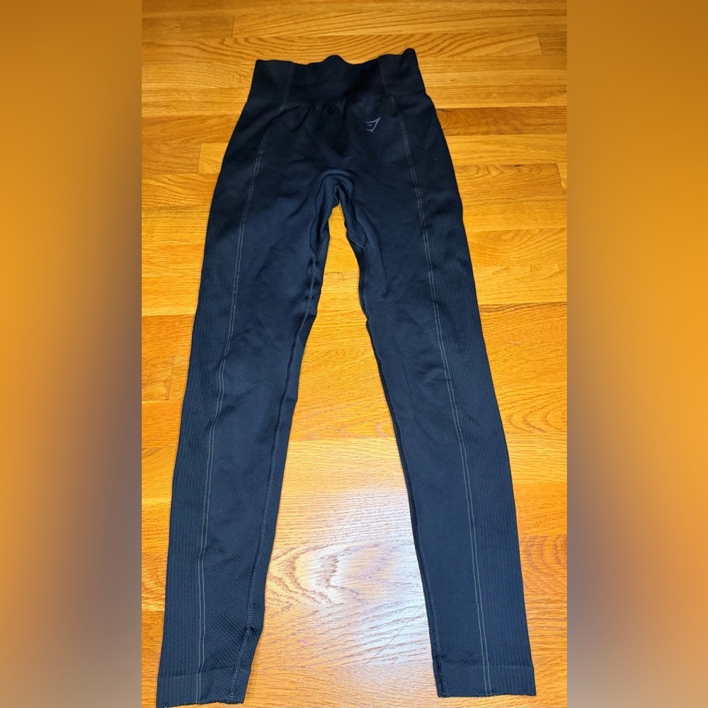 Gymshark Black Seamless High Rise Leggings Estimated Small Compression